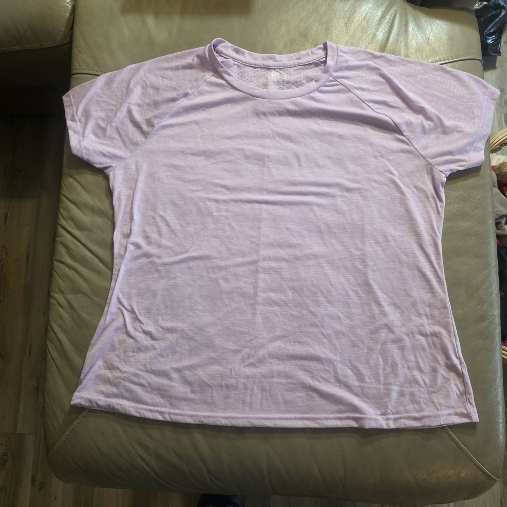 Athletic Works  Lavender Short Sleeve Tee With Mesh Back - Picture 2 of 6
